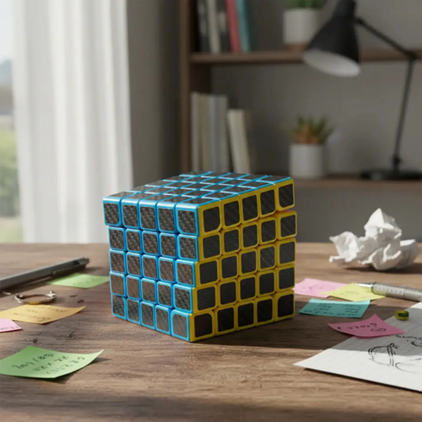 Cubo De Velocidad Profesional Moyu Carbon 5x5x5 Negro 4