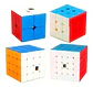 Set Cubos Rubik Moyu Wca Puzzle 4cube Gift Box Blanco Mf9317 - Miniatura 3