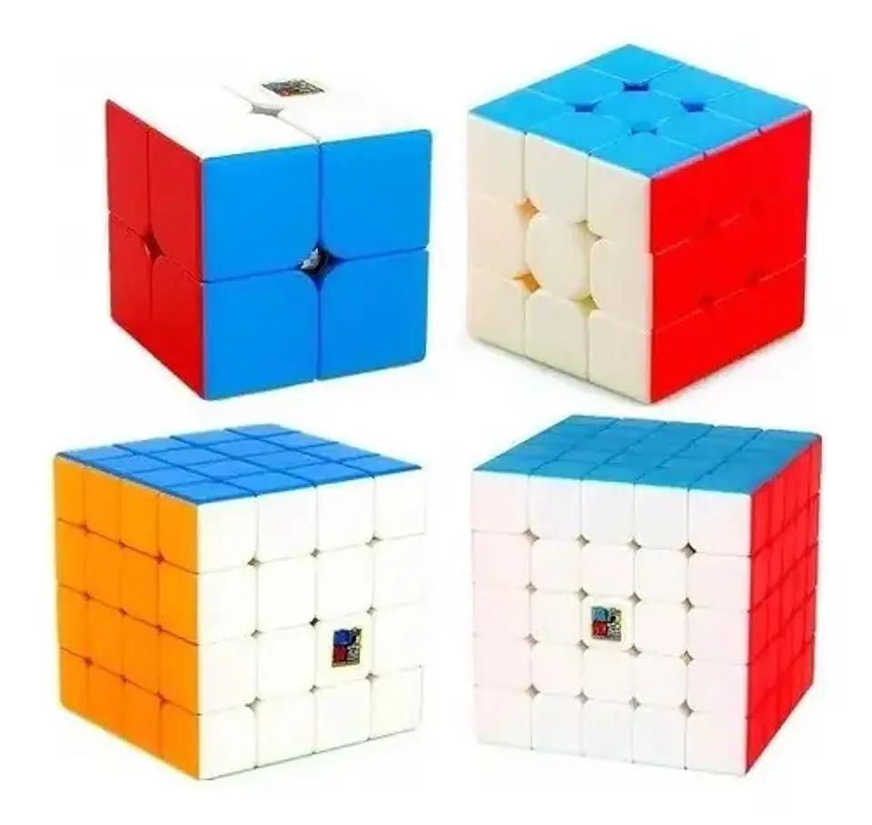 Set Cubos Rubik Moyu Wca Puzzle 4cube Gift Box Blanco Mf9317 3