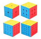 Set Cubos Rubik Moyu Wca Puzzle 4cube Gift Box Blanco Mf9317 - Miniatura 4
