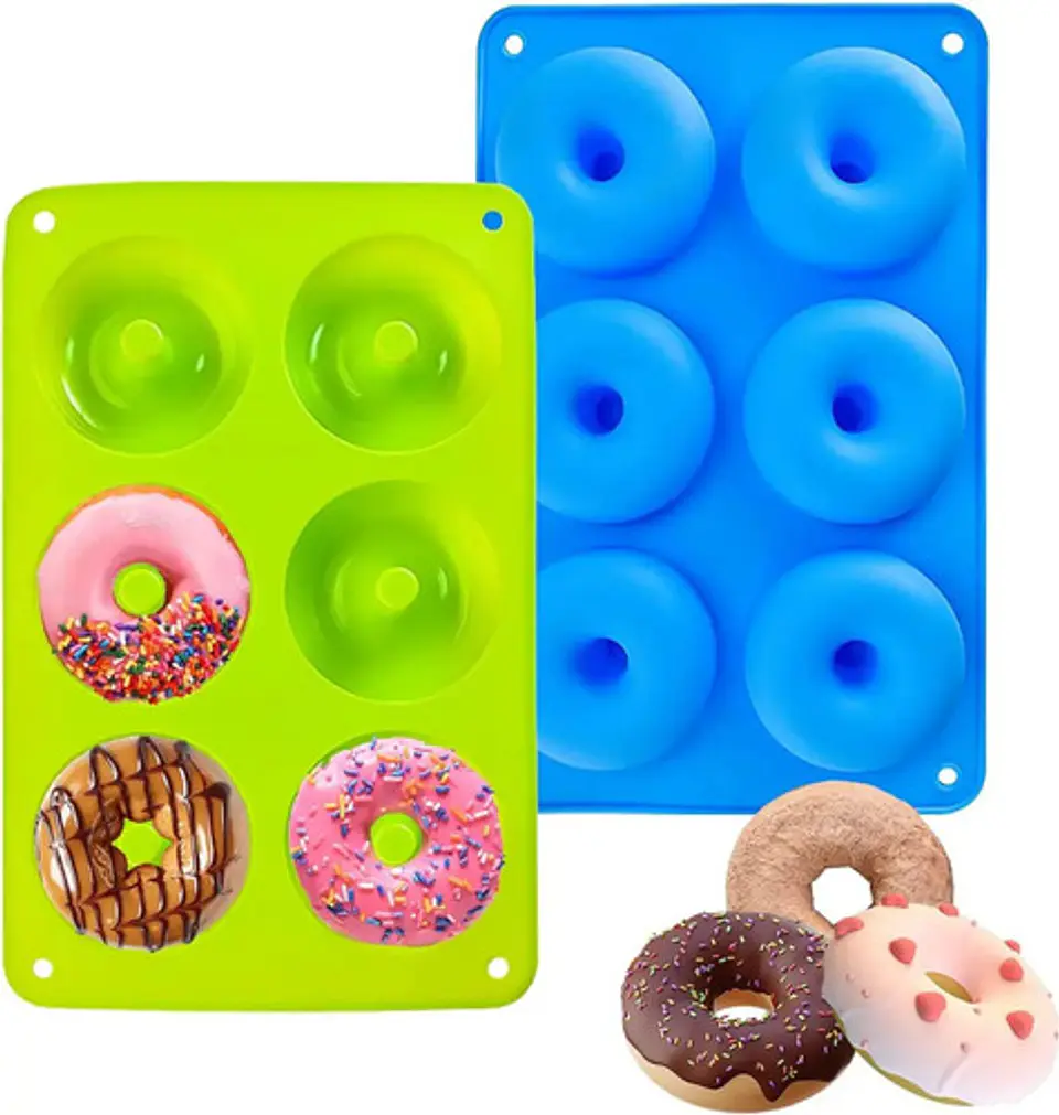 Molde Donas Silicona Cuadrado Rosquilla Galletas Horno 1