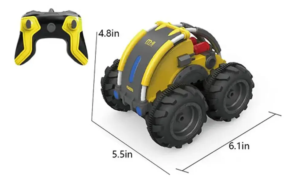 Carro A Escala 1:24 Rc Anfibio Control Remoto Stunt 360° 3