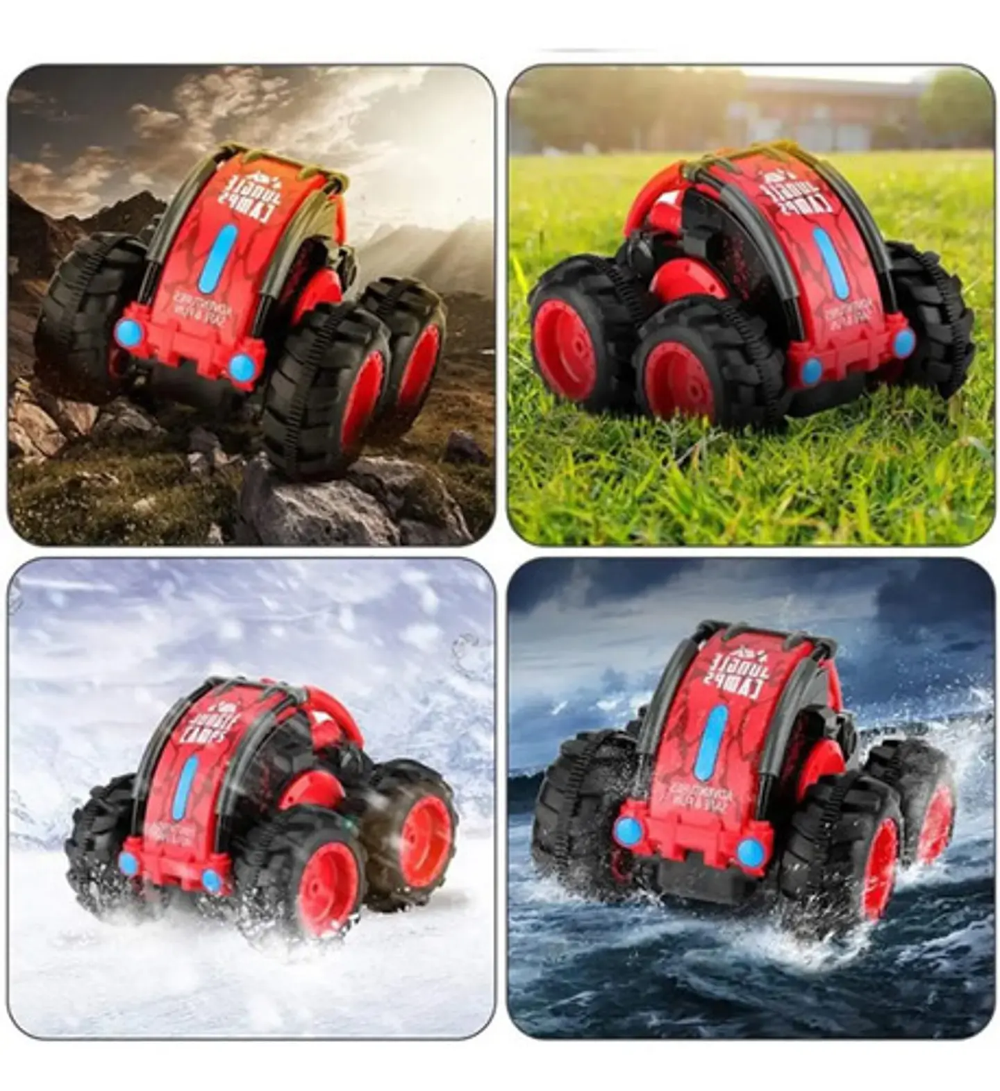 Carro A Escala 1:24 Rc Anfibio Control Remoto Stunt 360° 10