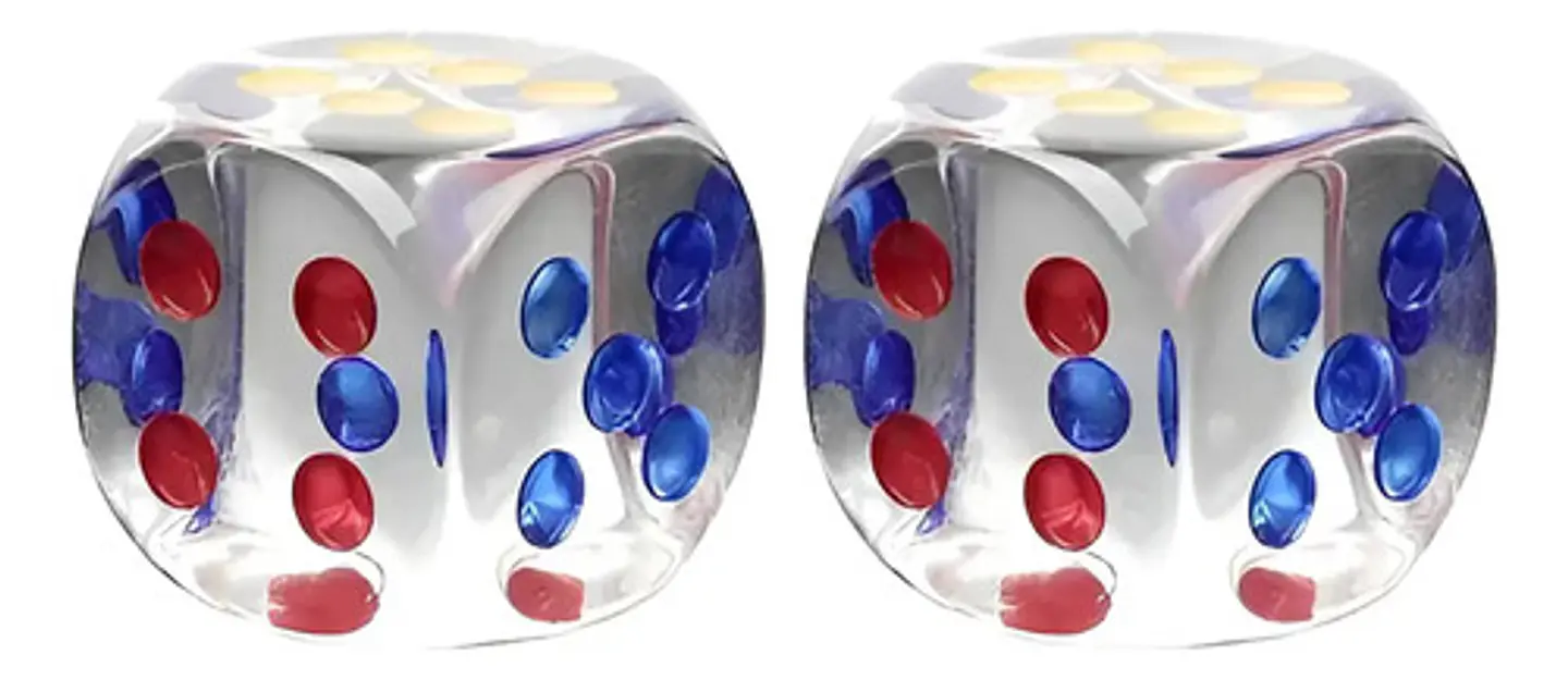 Dados X2und  Juego Mesa Colores Transparente 823-3 1