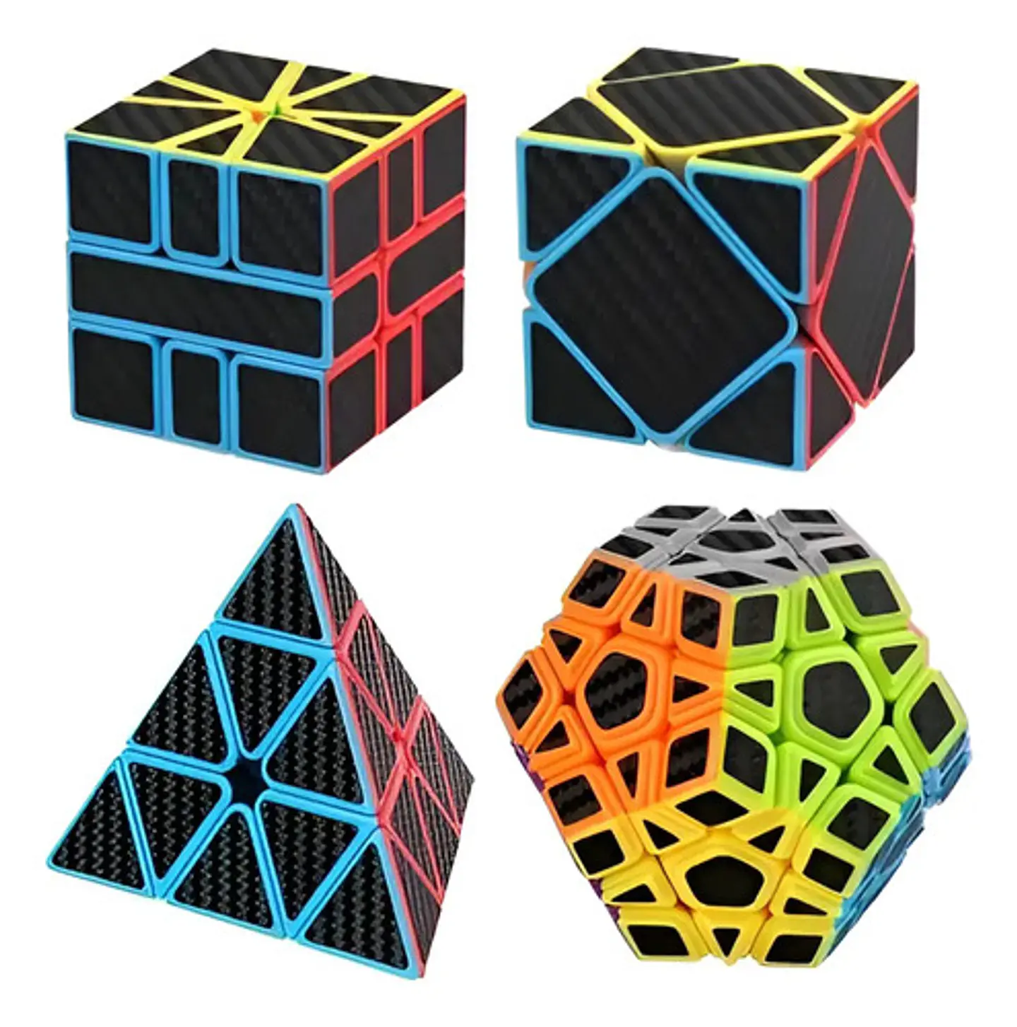 Set Cubos Rubik Moyu Wca Puzzle 4-cube Gift Box Carbono  1