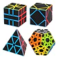 Set Cubos Rubik Moyu Wca Puzzle 4-cube Gift Box Carbono  - Miniatura 1
