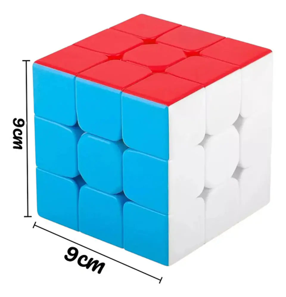Cubo Rubik 3x3x3 Stickerless 9cm Magic Cube Didáctico Infantil Stickerless 900 5