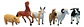 Animales X6 Macizos Fauna Bolsa Caballo Pesebre - Miniatura 2