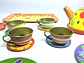 Juego Set De Té Loza Metálico 15 Piezas Juguete Cocina - Miniatura 3