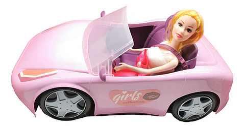 Carro Convertible Muñeca Vehiculo Niñas Juguete 925-107 Rosa