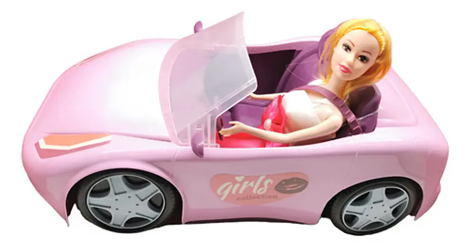 Carro Convertible Muñeca Vehiculo Niñas Juguete 925-107 Rosa 1