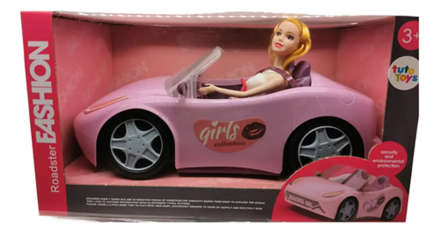 Carro Convertible Muñeca Vehiculo Niñas Juguete 925-107 Rosa 2