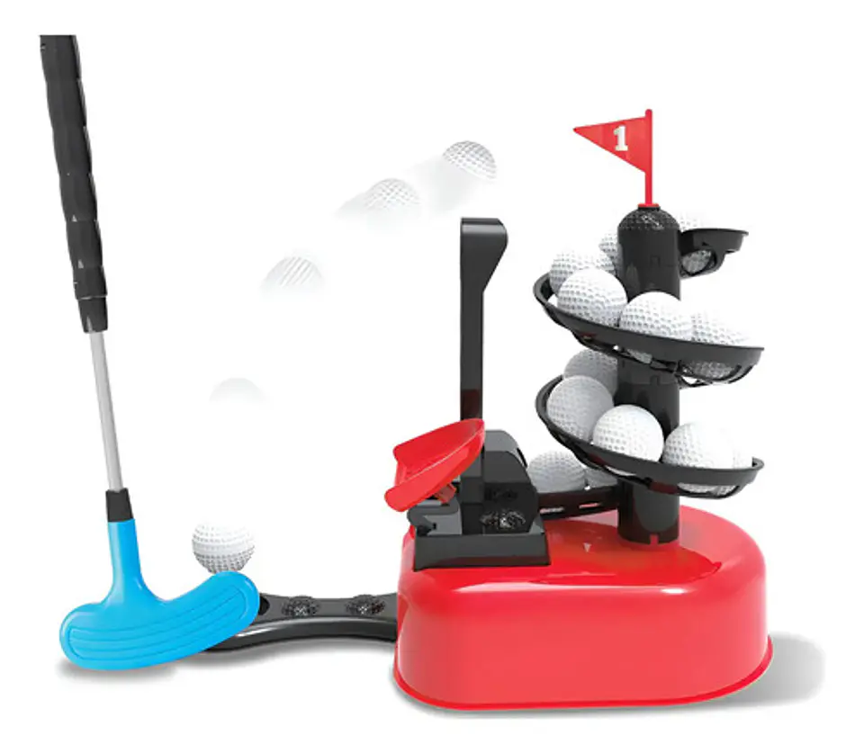 Set Mini Golf Rojo Marca Mini Golf 3 Tipos Cabezales Plástico 1
