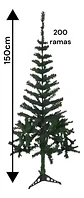 Árbol De Navidad Artificial 1.50m Verde Pino Macrooutlet 200 Ramas Verde 230093 - Miniatura 2