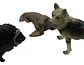 Animales X6 Macizos Fauna Bolsa Foca Conejo Pesebre - Miniatura 2