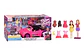Carro Muñecas Fashion Travel Accesorios Niñas Juguete Color Fucsia - Miniatura 3