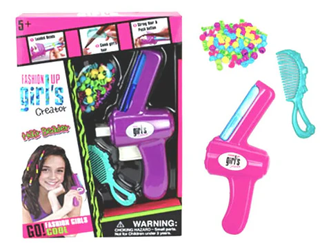 Kit Chaquiras Fashion Up Girls Mbk-268 Aplicador Peineta Para Peinar Cabello