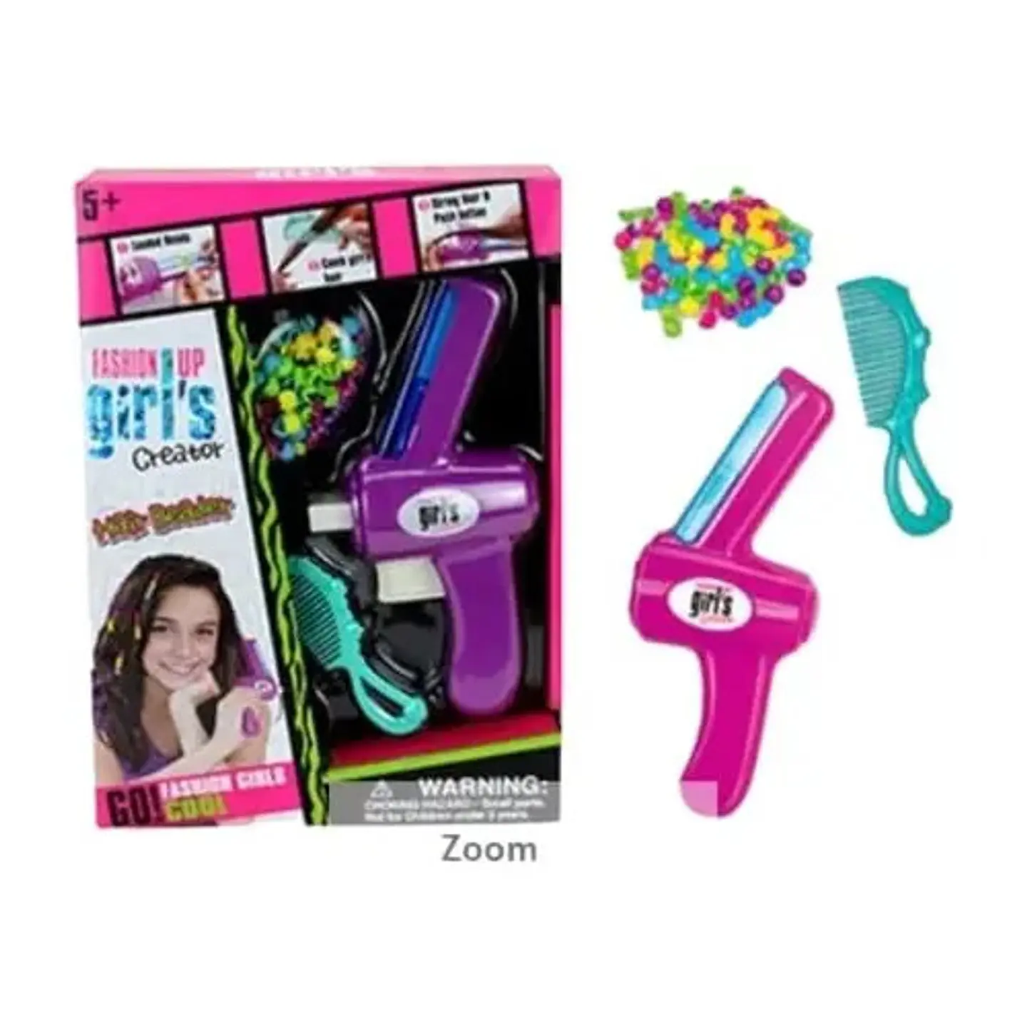 Kit Chaquiras Fashion Up Girls Mbk-268 Aplicador Peineta Para Peinar Cabello 2