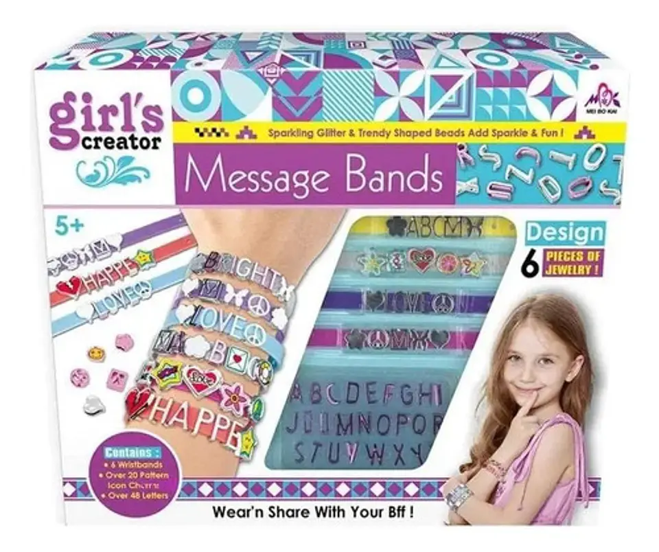 Manillas Pulseras Crear Menssage Bands Letras Dijes  1