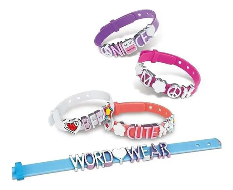 Manillas Pulseras Crear Menssage Bands Letras Dijes  3