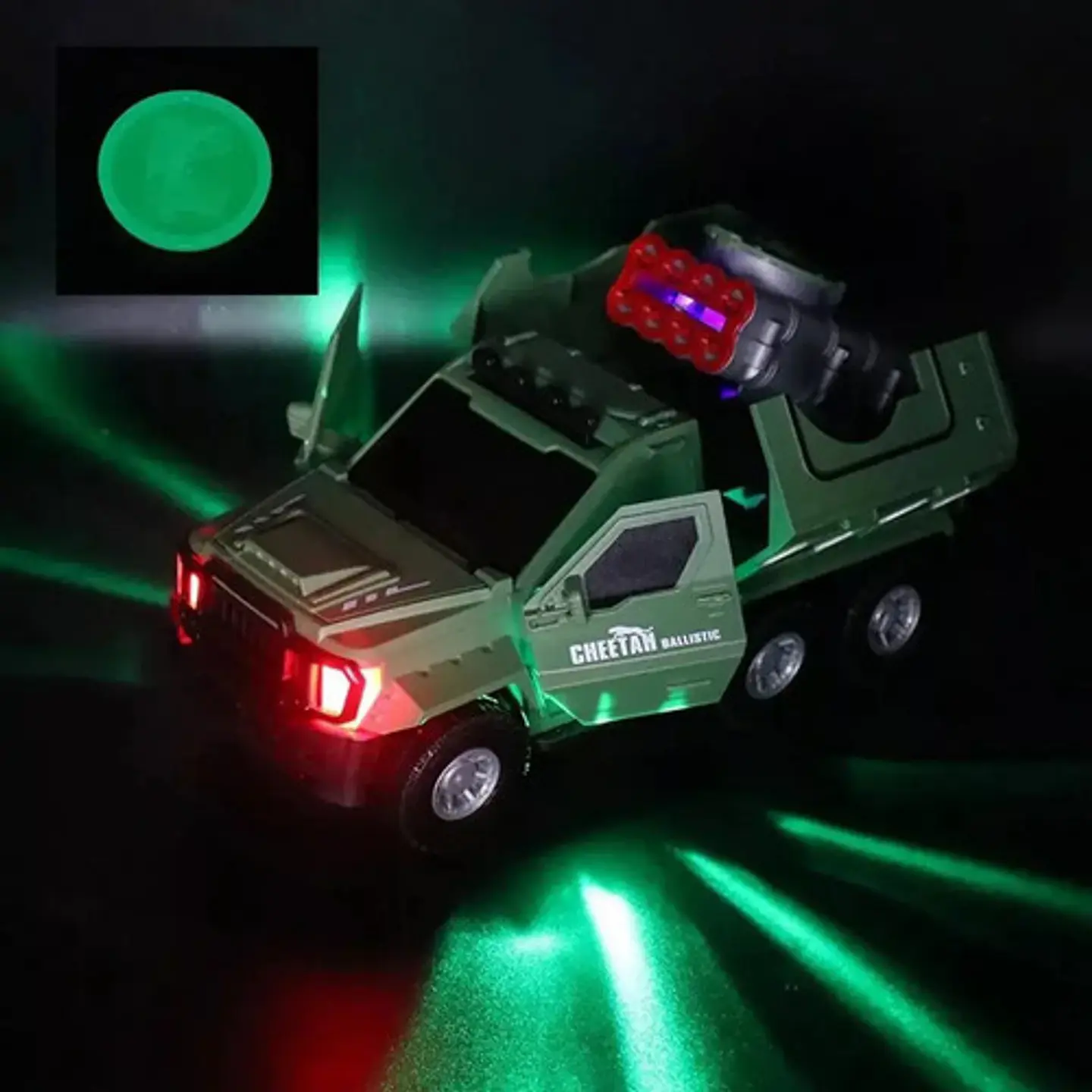 Carro Militar Juguete Tanqueta Lanza Disco Tazo 5
