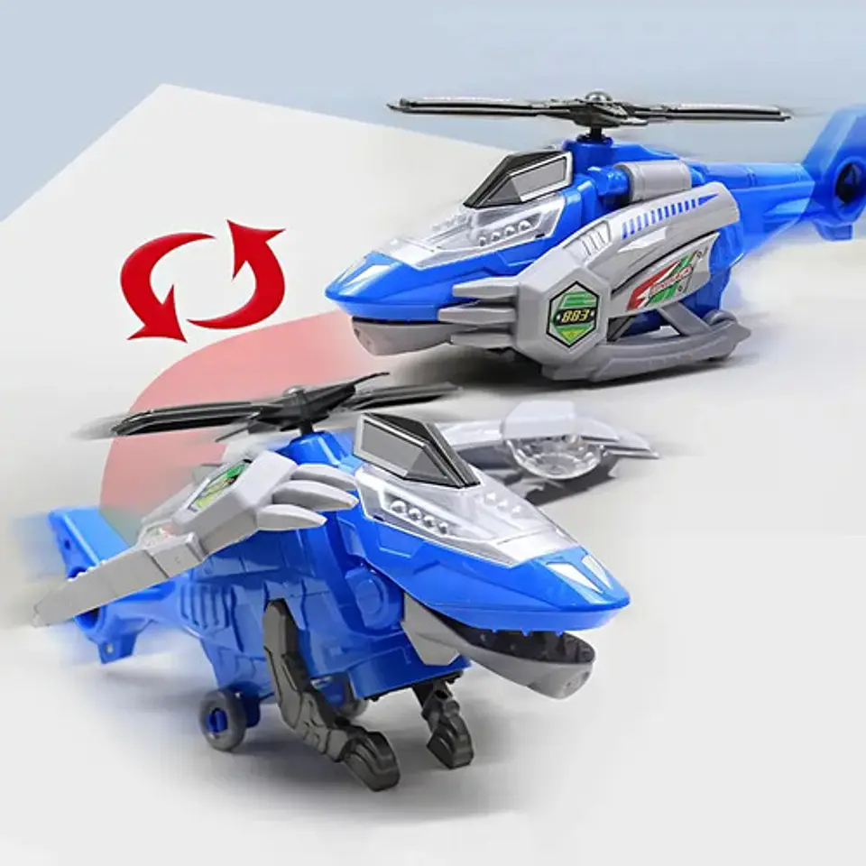 Helicoptero Dinosaurio Deforme 2 En 1 L/s Juguete 3