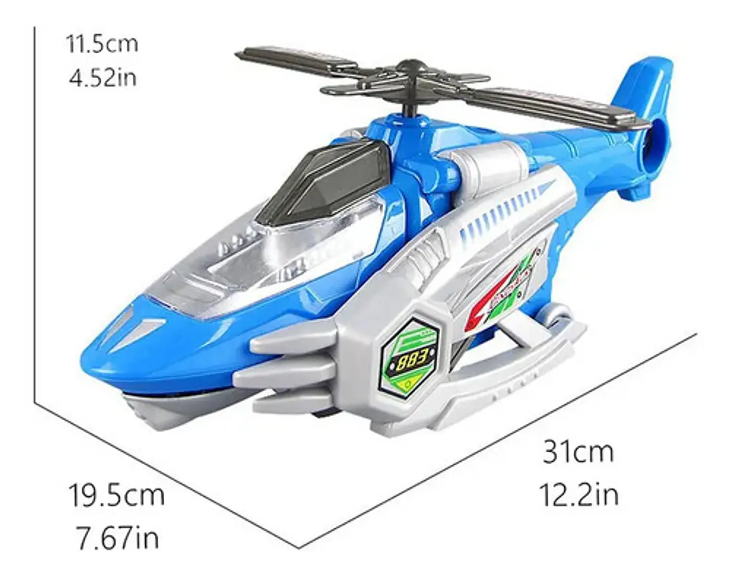 Helicoptero Dinosaurio Deforme 2 En 1 L/s Juguete 6