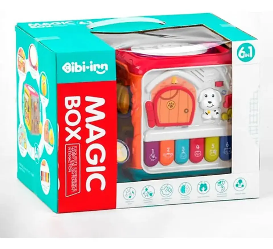 Cubo De Actividades 6 En 1 Luces Sonidos Juguete Aprendizaje Bebés 1