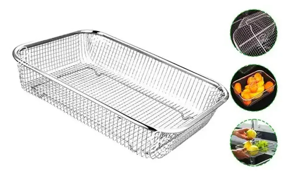 Colador Acero Inoxidable Go Design Para Vegetales Y Frutas 37.5cm Plateado 4
