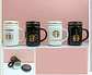 Taza Mugs Pocillo Ceramica Cafe Tapa Con Espejo Bebidas - Miniatura 3