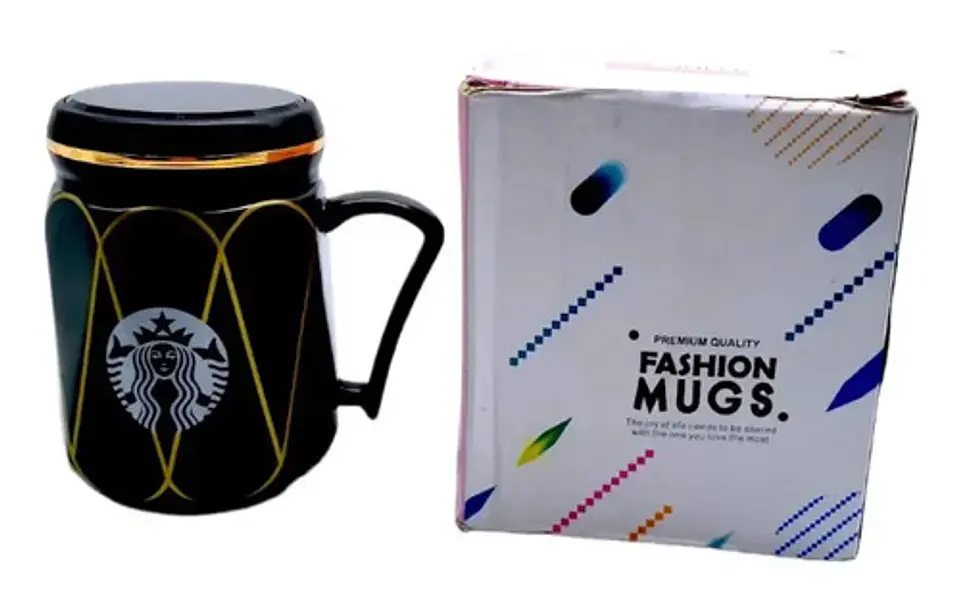 Taza Mugs Pocillo Ceramica Cafe Tapa Con Espejo Bebidas 5