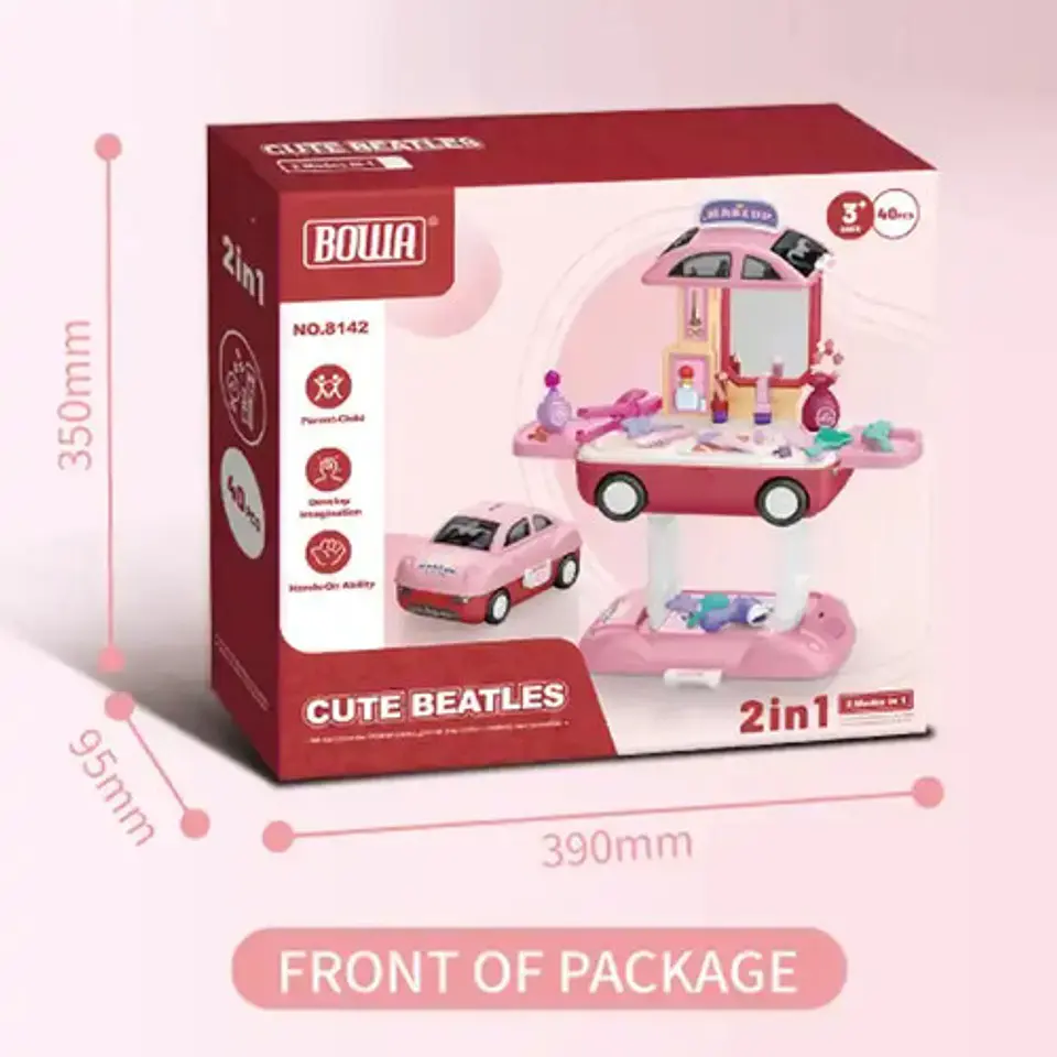 Set Tocador Juguete Cute Beatles 40pcs Accesorios 2en1 Niños 5 Años 4