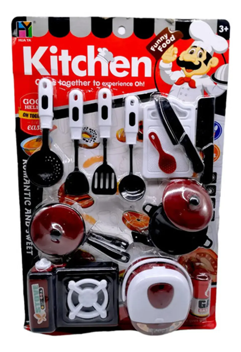 Cocina Estufa Ollas Juguete Gas Tabla Estufa Niños Chef 4