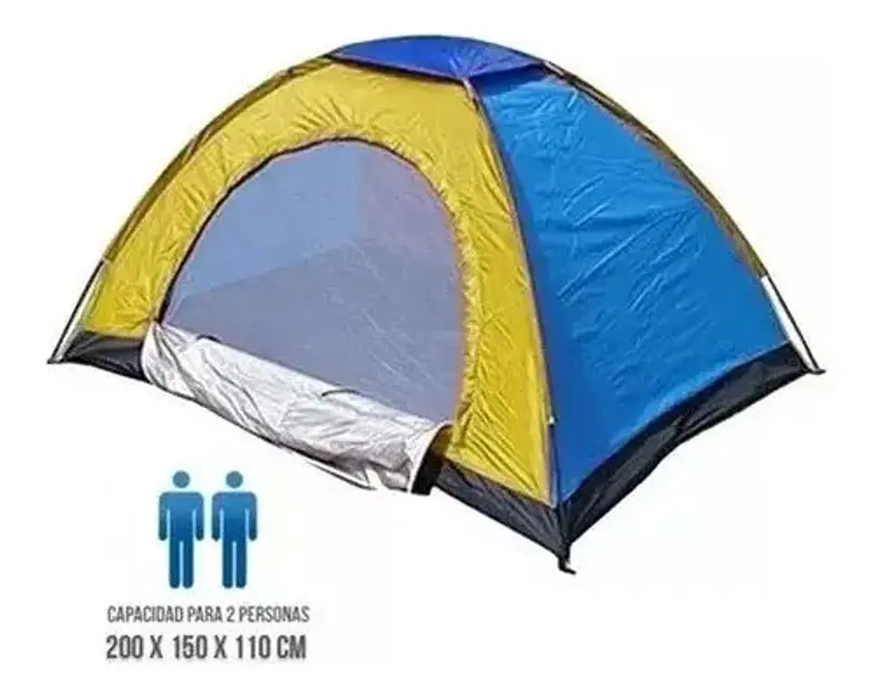 Carpa Camping X2 Personas Comoda Multicolor 200x150x110  3