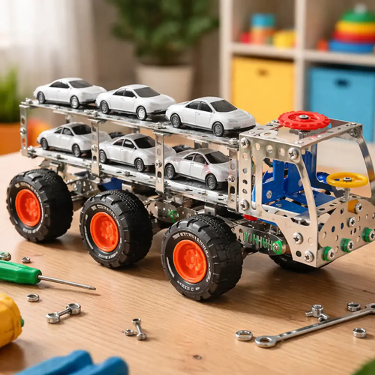 Carro Para Armar Metalico Crear  Juguete Niñera 244pcs 1