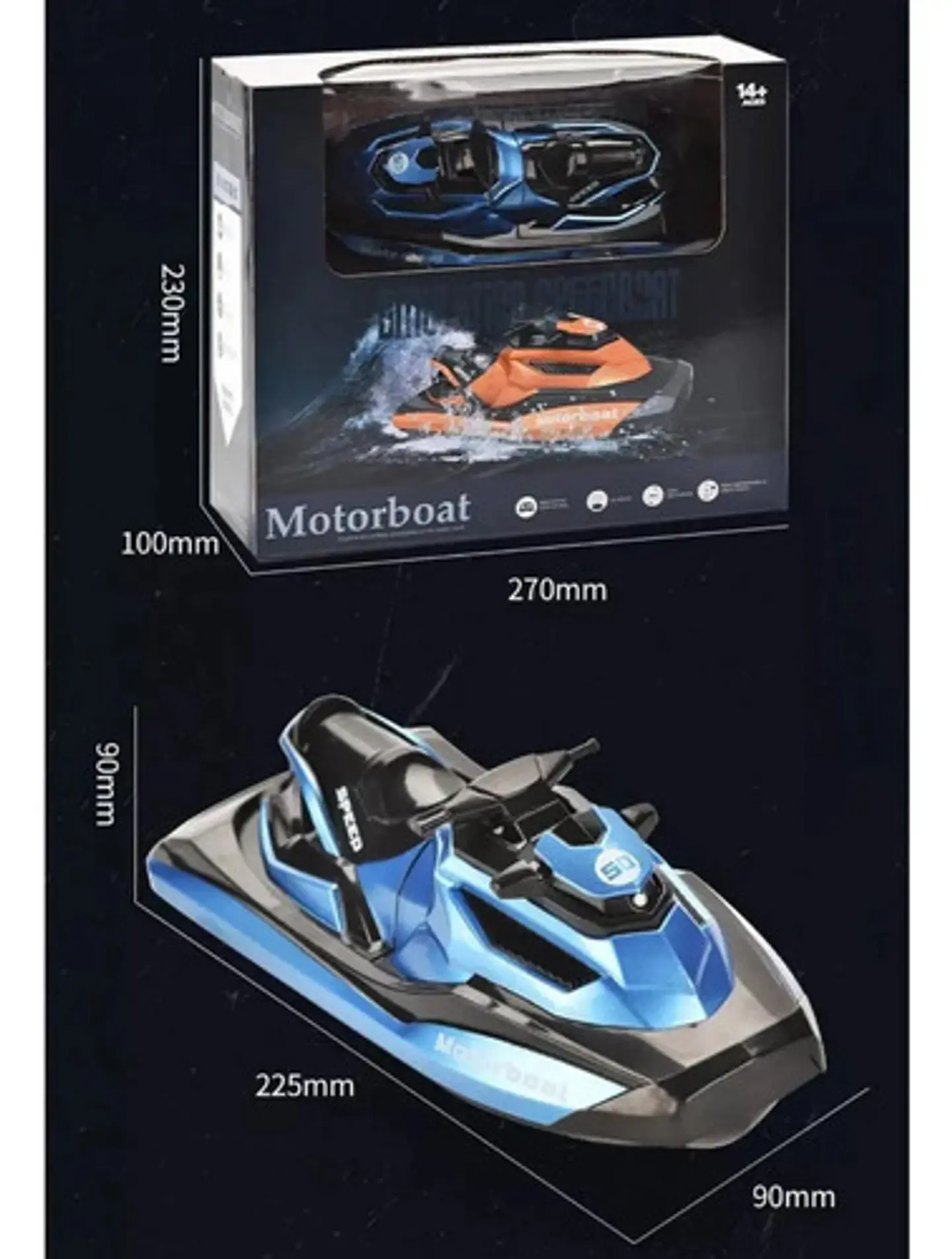 Lancha Bote R/c Control Remoto 2.4ghz 4 Canales Carreras Spe 6