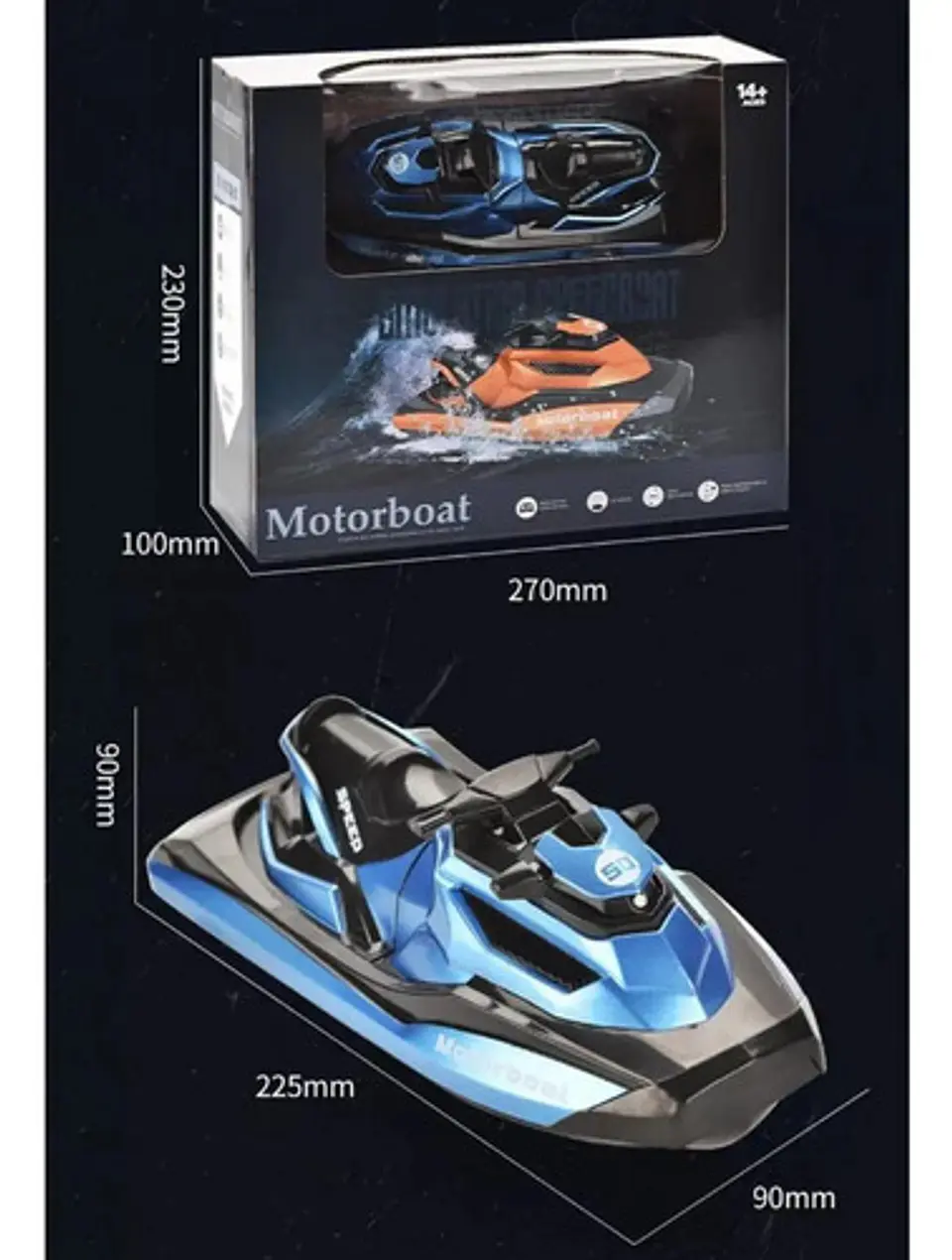 Lancha Bote R/c Control Remoto 2.4ghz 4 Canales Carreras Spe 6