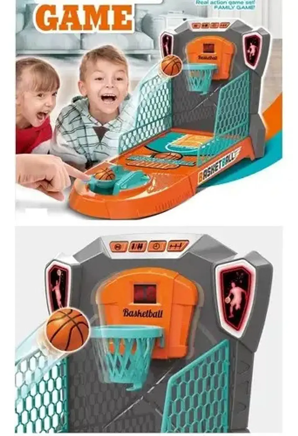 Tablero Electrónico Baloncesto Familiar Kingsport Con Aro Móvil Y Marcador 3
