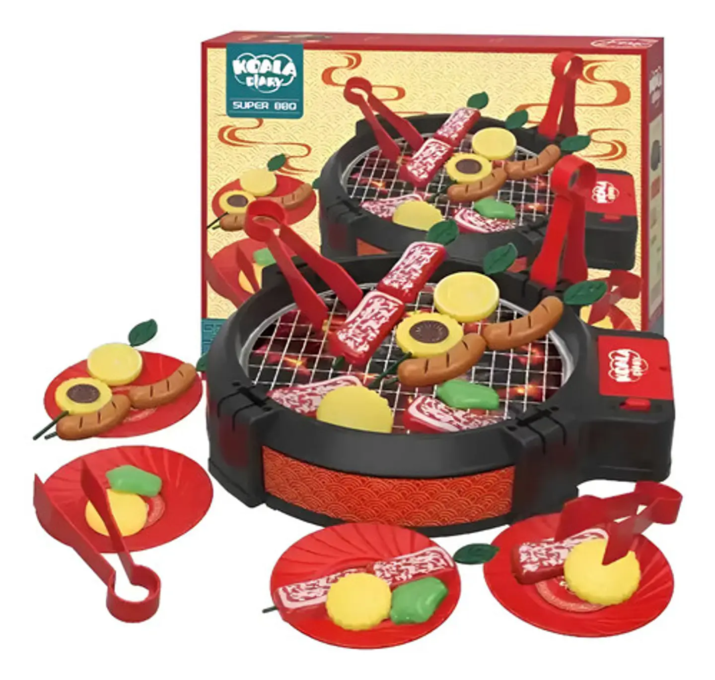 Set Parrilla Asador 27 Piezas Cocina Niños Koala Diary Negro 1