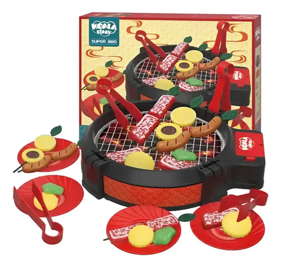 Set Parrilla Asador 27 Piezas Cocina Niños Koala Diary Negro 1