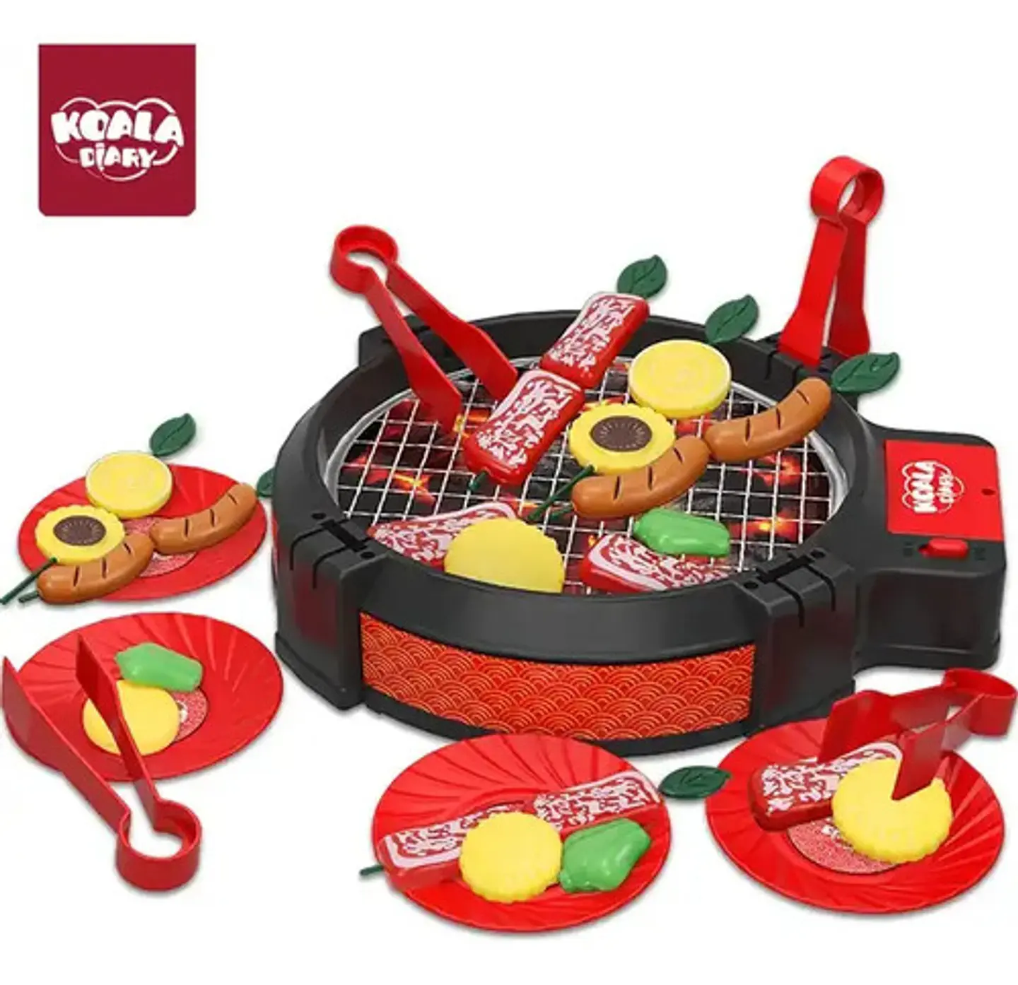 Set Parrilla Asador 27 Piezas Cocina Niños Koala Diary Negro 2