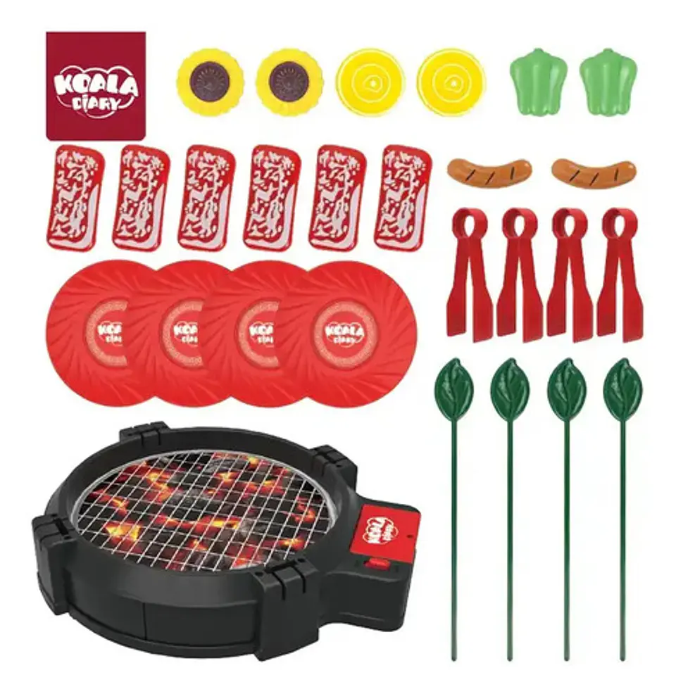Set Parrilla Asador 27 Piezas Cocina Niños Koala Diary Negro 5