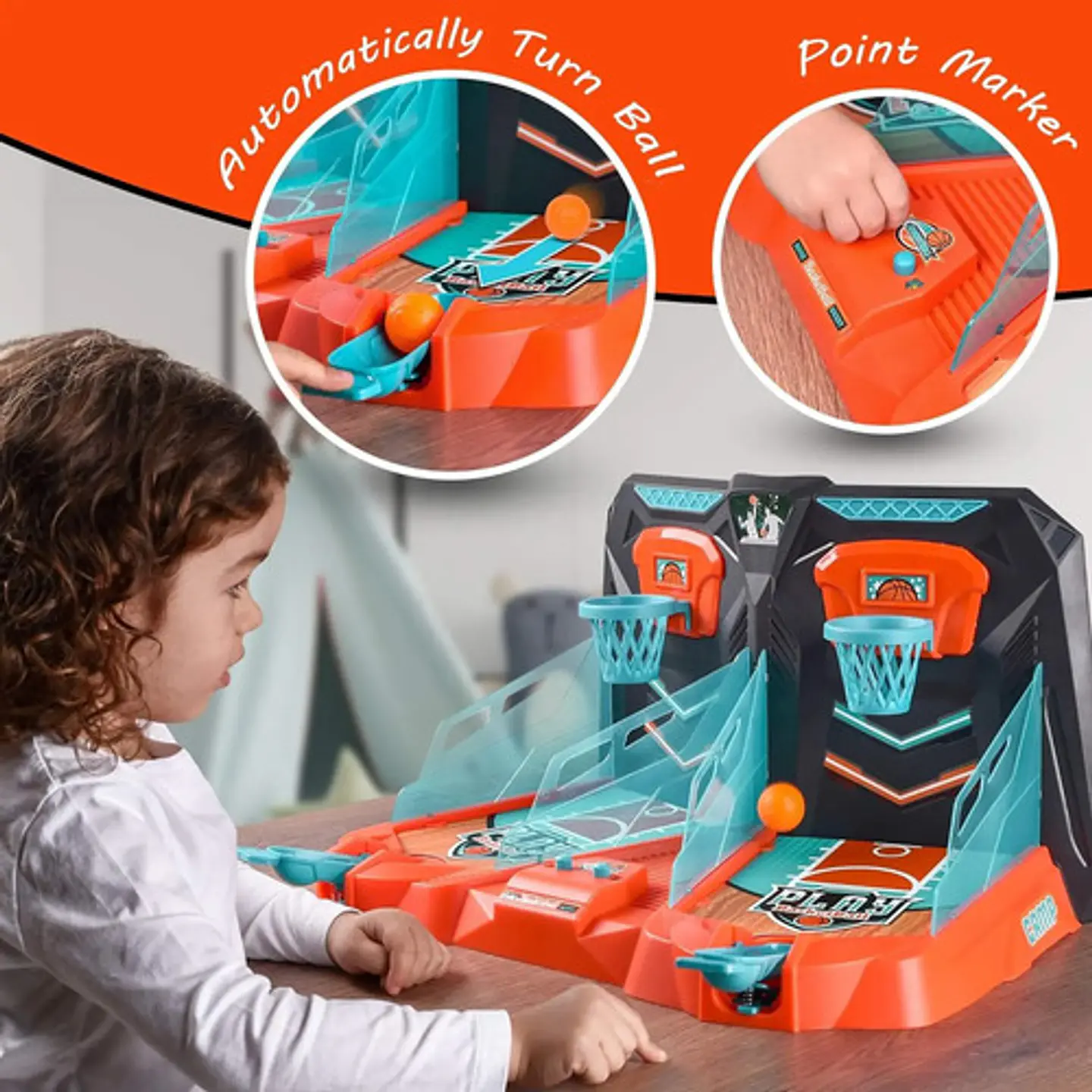 Juego De Mesa Baloncesto Interactivo Con Lanzador De Pelotas 3
