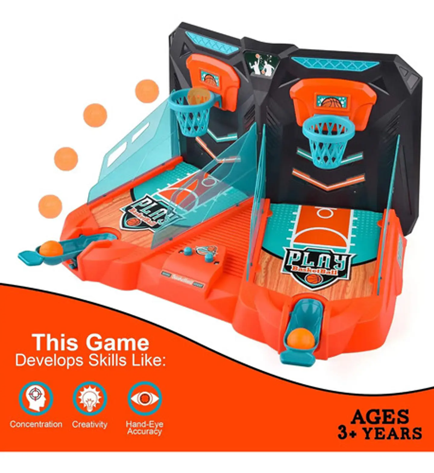 Juego De Mesa Baloncesto Interactivo Con Lanzador De Pelotas 5
