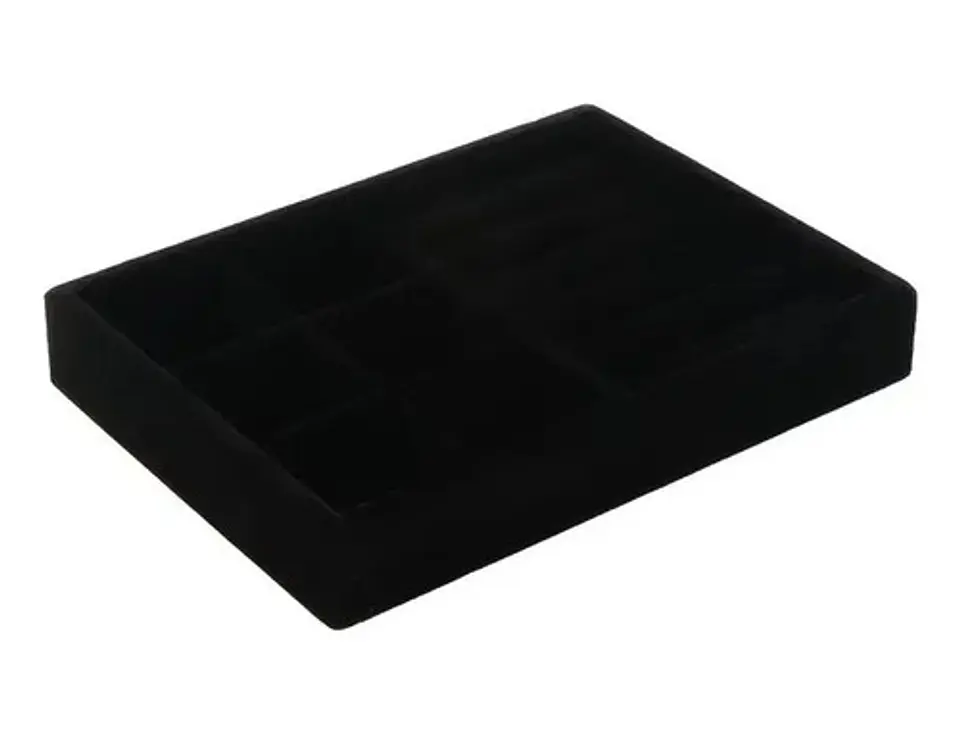 Bandeja Organizador Joyero Exhibidor Joyas Negro 2
