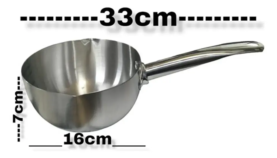 Olla Cacerola Para Leche 2 Lt Comida Acero Inoxidable 922-2 Color Plateado 6