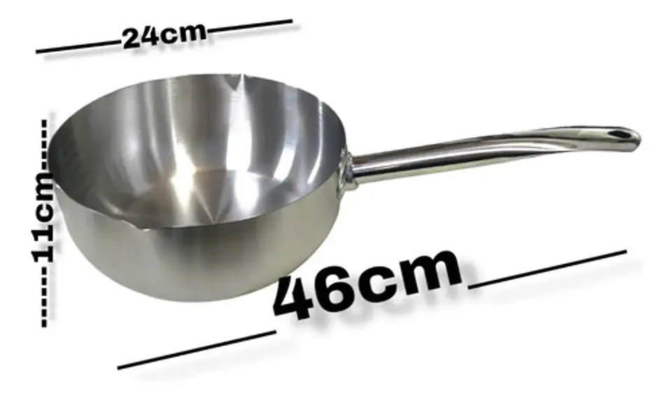 Olla Cacerola 3,5 Lts Leche Comida Acero Inoxidable 922-3 Color Plateado 6