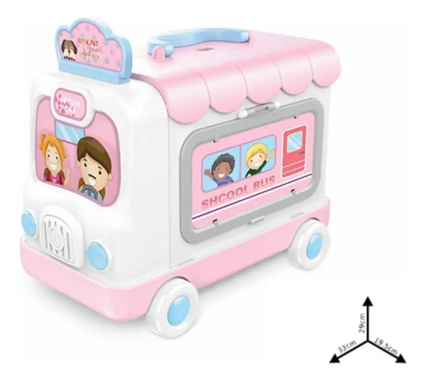 Bus Tranformable 2 En 1 Cocina Tocador Veterinaria Juguete 3