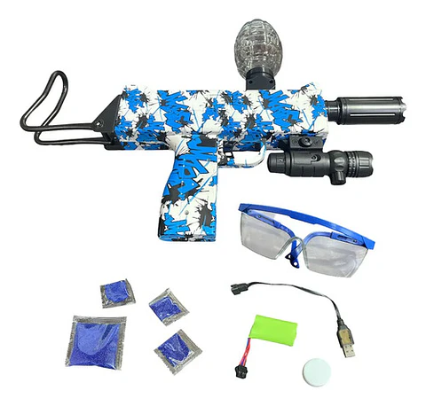 Pistola Electrica De Hidrogel Uzi Navidad Regalo Juguete 
