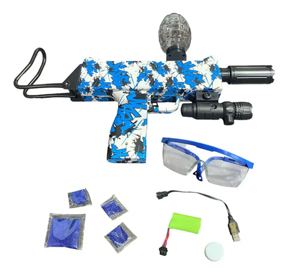 Pistola Electrica De Hidrogel Uzi Navidad Regalo Juguete  1